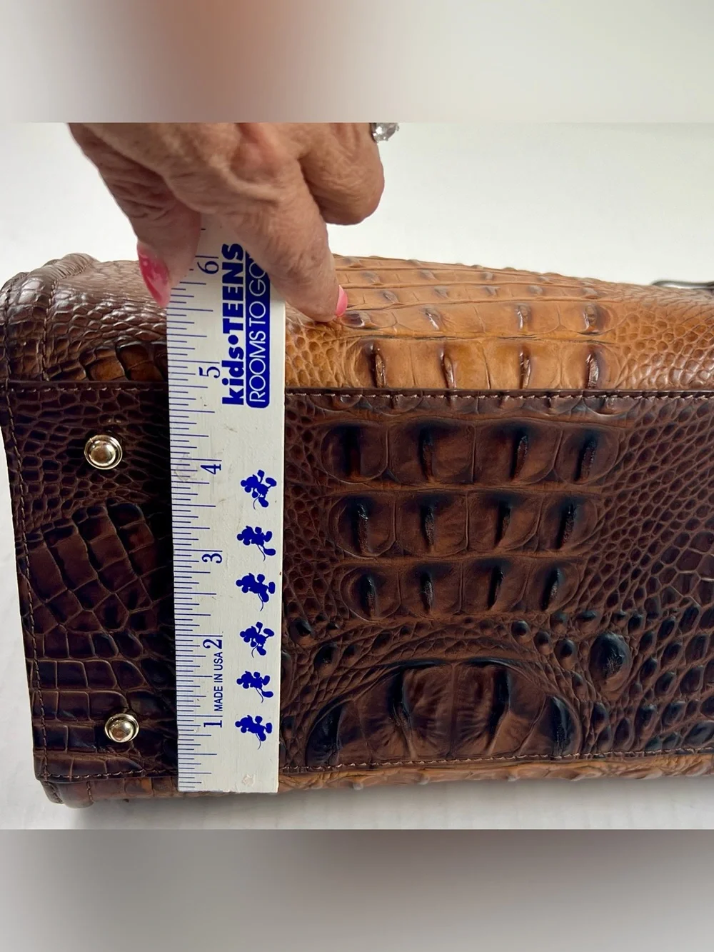Brahmin Carolina Satchel Pecan Melbourne with Crossbody Strap